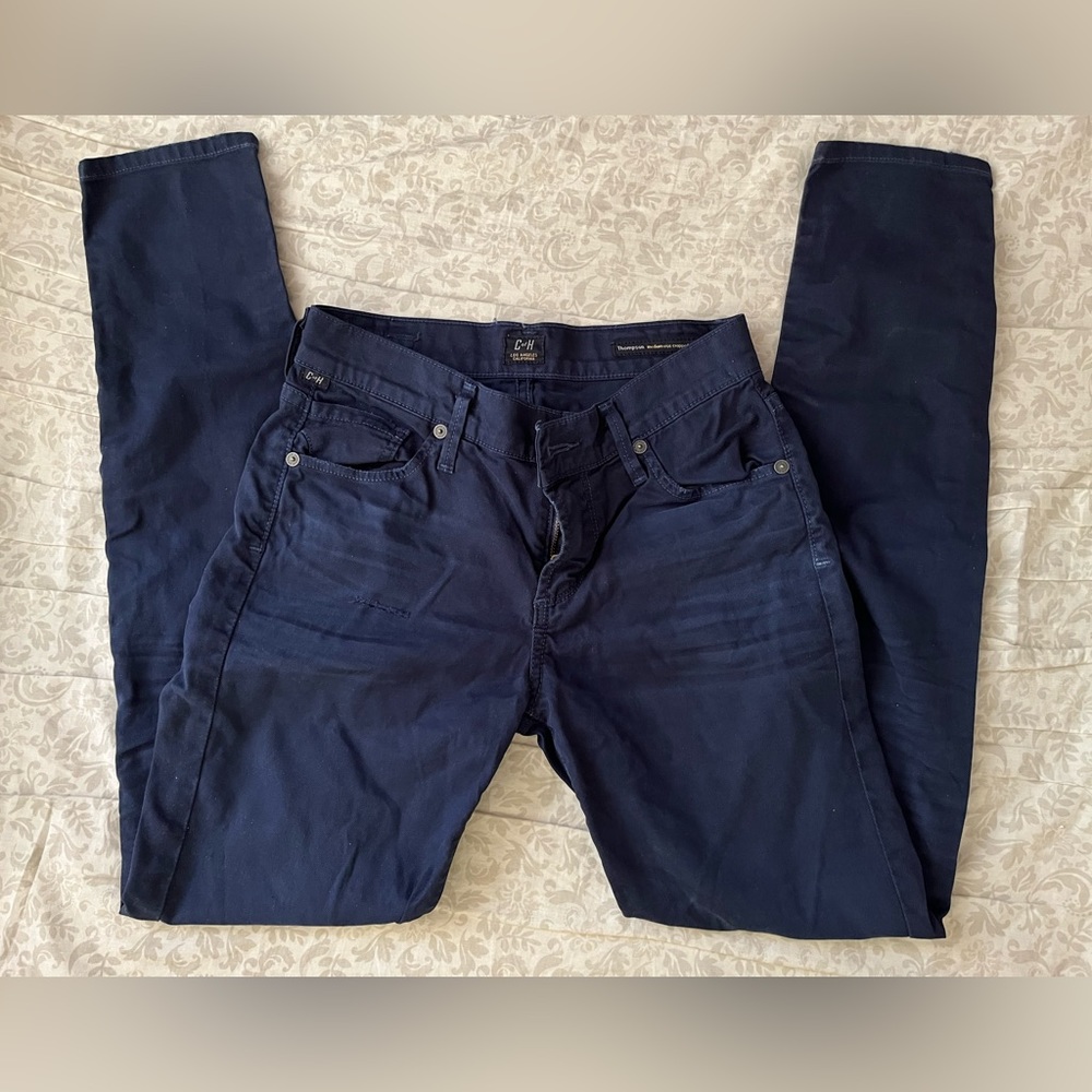 Citizens of Humanity Thompson Medium Rise Cropped Skinny Size 24 Navy